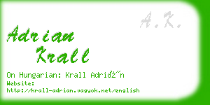 adrian krall business card